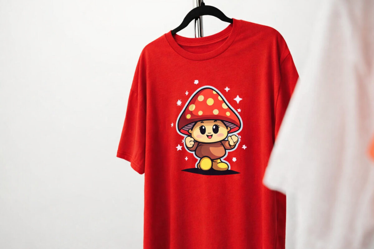 shirt with design on hanger